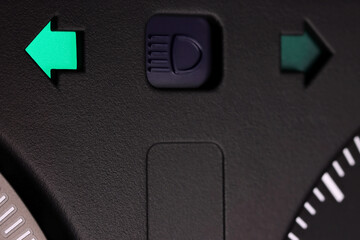 turn signal control light in car dashboard - left