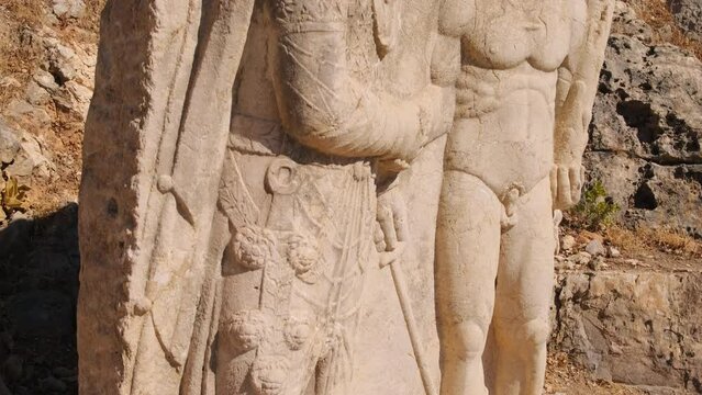 King Antiochus of Commagene shaking hands with Heracles in Turkey