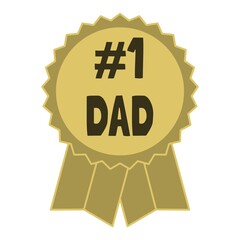 Best dad award ribbon rosette