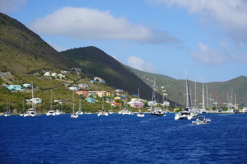 Fototapeta na wymiar Soper's Hole at the West End of Tortola British Virgin Islands