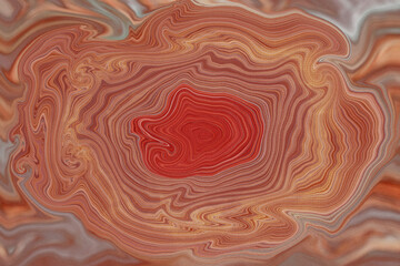 Abstract textured background in red colors imitating agate stone.