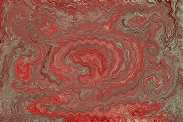 Abstract creative marble pattern with waves in red wine colors.