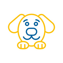 Dog vector icon. Pet animal sign