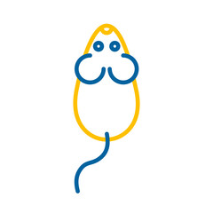 Mouse vector icon. Pet animal sign