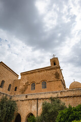 Fototapeta na wymiar Mor Hananyo Monastery in Mardin Turkey. Also known as Deyrulzafaran Monastery, it is an important Syriac Orthodox monastery.
