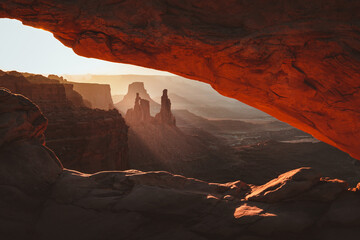 red canyon during sunrise in the American Southwest