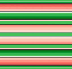 Grass Green and Coral Pink Mexican Serape Stripes Seamless Vector Pattern. Vivid colors textile. Ethnic boho background. Repeating pattern tile swatch included in EPS file. - 503801834
