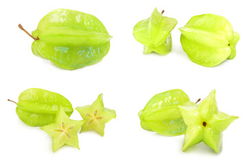 Group of star apple isolated on a white background with clipping path