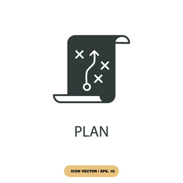 plan icons  symbol vector elements for infographic web