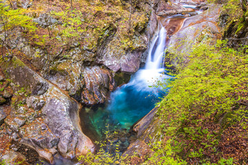 山梨県　西沢渓谷の紅葉