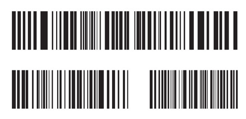 Set of barcodes, QR-codes, Realistic barcode icons. Vector illustration for your design..