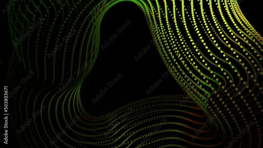 Poster black background.design.bright lines creating a geometric figure in various colors and shades and ci