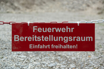 Low set warning sign with the text 