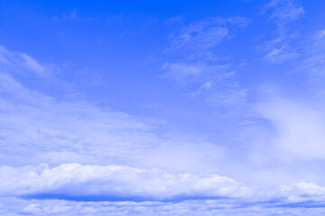 Sky nature wallpaper with cumulus and feather clouds