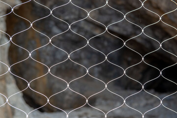 Entry ban with steel wire mesh barrier
