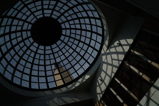 Angle Shot Of Glass Ceiling