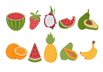 Tropical_fruits_set