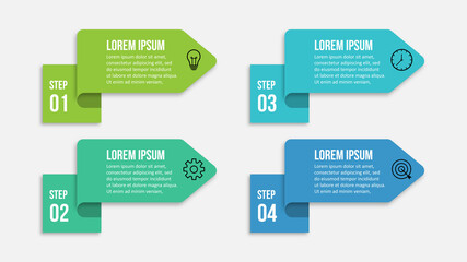 Infographic steps concept creative banner design