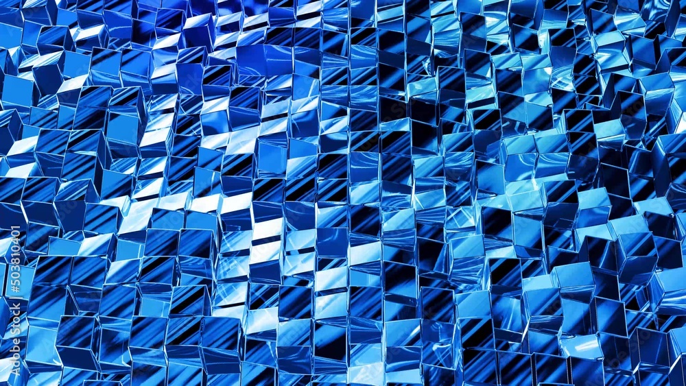 Poster abstract liquid background with wavy sparkling pattern on shiny glossy surface. viscous blue fluid l