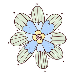 Isolated sketch of a flower Spring time Vector illustration