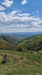 hiking in the mountain