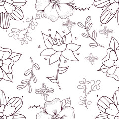 Floral pattern background Decorative wallpapaer Vector illustration