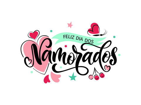 Dia dos namorados 12 de junio brasil día de los enamorados de los enamorados  vector de diseño de cartel de pareja de flores de san valentín