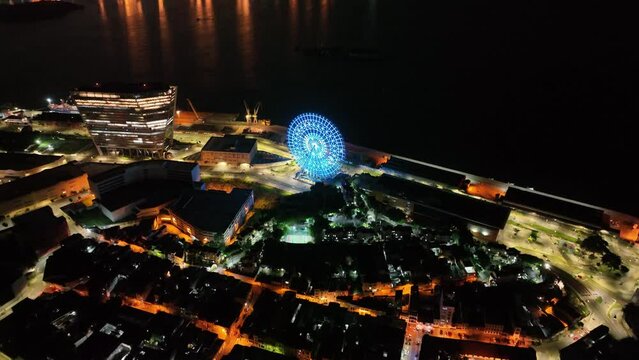 Rio de Janeiro Brazil. Panoramic view of downtown Rio de Janeiro Brazil. Tourism landmark of Rio de Janeiro Brazil. Coast overview of downtown city Rio Brazil.