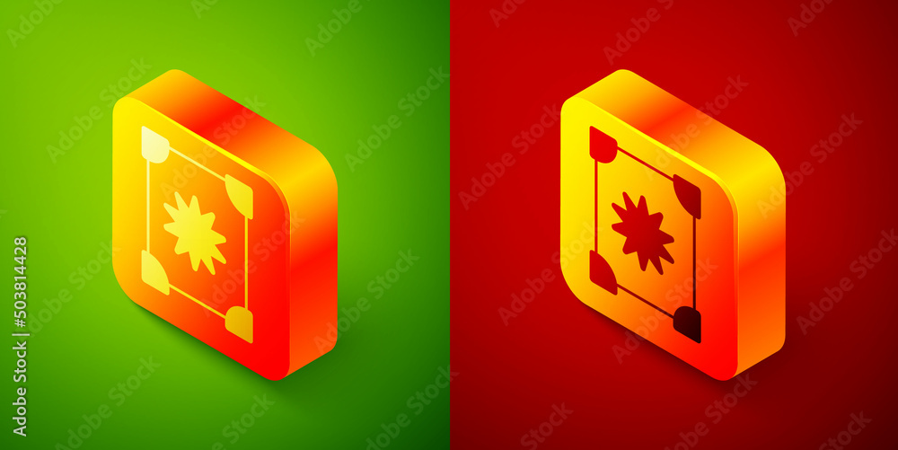 Poster isometric ancient magic book with alchemy recipes and mystic spells and enchantments icon isolated o