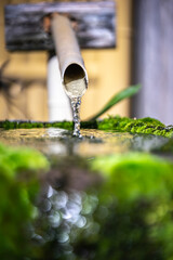 日本のつくばい　和風イメージ