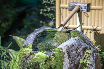 日本のつくばい　和風イメージ