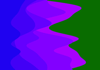 Fondo de hondas de color morado sobre fondo verde oscuro.