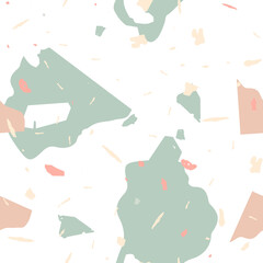 Terrazzo seamless pattern. Earthy  minimalistic
