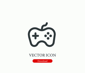 Gamepad vector icon. Editable stroke. Symbol in Line Art Style for Design, Presentation, Website or Mobile Apps Elements, Logo.  Keypad symbol illustration. Pixel vector graphics - Vector
