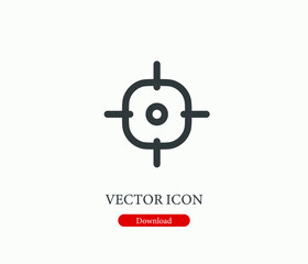 Target vector icon. Editable stroke. Symbol in Line Art Style for Design, Presentation, Website or Mobile Apps Elements, Logo.  Goal symbol illustration. Pixel vector graphics - Vector