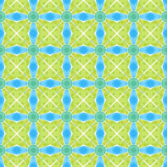 Summer exotic seamless border. Green amusing boho