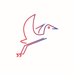 This image shows vector, line, symbol, logo, crane icon with color gradient for web, app.