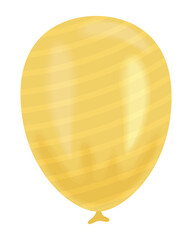 yellow striped balloon helium