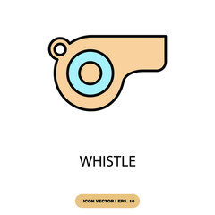 whistle icons  symbol vector elements for infographic web