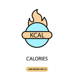 calories icons  symbol vector elements for infographic web