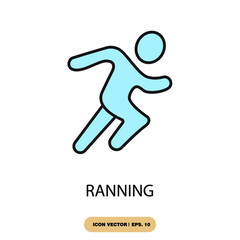 Running man icons  symbol vector elements for infographic web