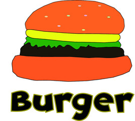 hamburger on a white background