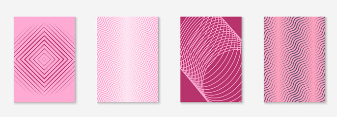Set brochure as minimalist trendy cover. Line geometric element.