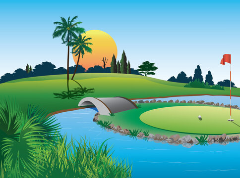 island golf course