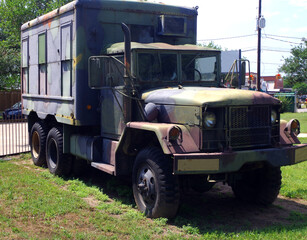 Vintage US military 2-1/2 ton (deuce and a half) 6x6 truck-mounted repair van  