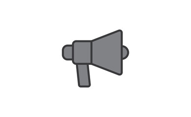 Megaphone vector icon. Promo announcement. Offer symbol. Bullhorn pictogram.