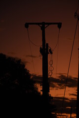 sunset in the city