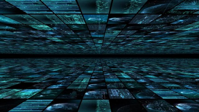 technology big data in a horizontal infinity stream