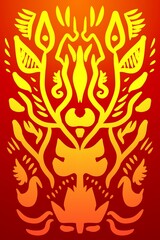 red and yellow color of abstract background