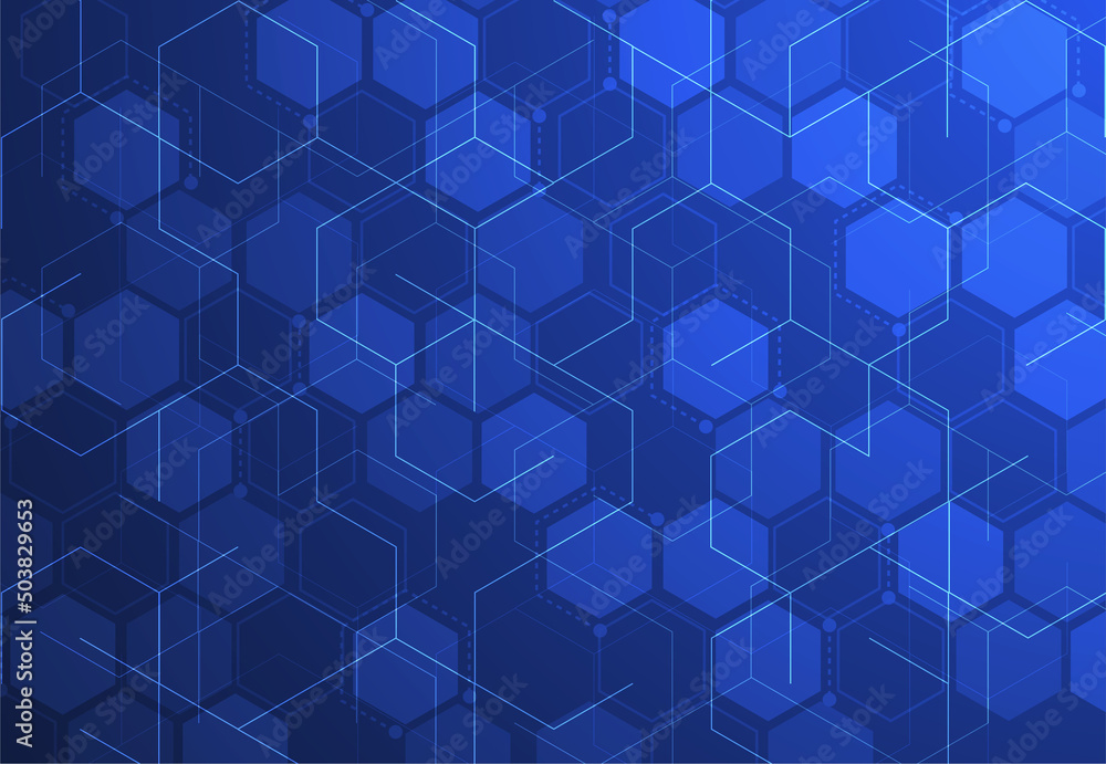 Poster abstract science template. technology lines and dots connection background. wallpaper or banner with
